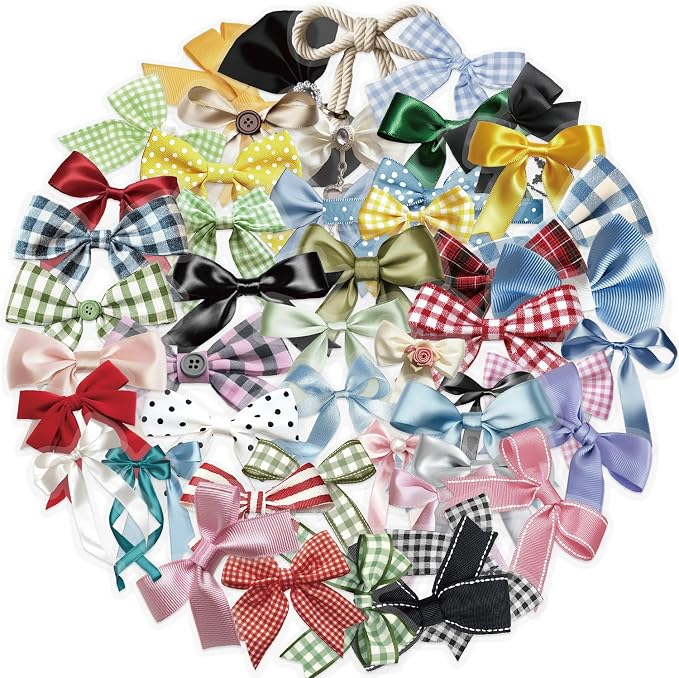50pcs Transparent Colorful Bow Sticker,Vinyl Waterproof Cute Aesthetic Bows Stickers for Water Bottle Scrapbook Laptop Luggage Phone Guitar Funny Trendy Decals for Teens Girls Women Gifts(Bow)