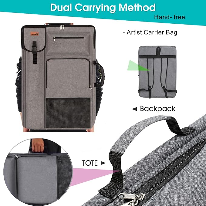 TreochtFUN Art Portfolio Case 18" x 24" - Medium Artist Backpack