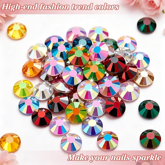 Artdone 36000Pcs Resin Rhinestones 3mm Jelly AB 28Colors for Bedazzling Glitter Kit DIY, Multicolor Crystal Diamond Pearls with 3Pcs 10ml B7000 Jewelry Glue for Bedazzled Nail Art Supplies Decoration | Glitter DIY, Multicolor Crystal Diamond Pearls wit...