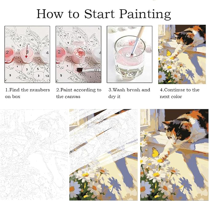 ZRIZQ Paint by Numbers Kit for Adults Beginners,Swans DIY Painting Set,Relaxing Creative Craft Activity,16x20 Inch