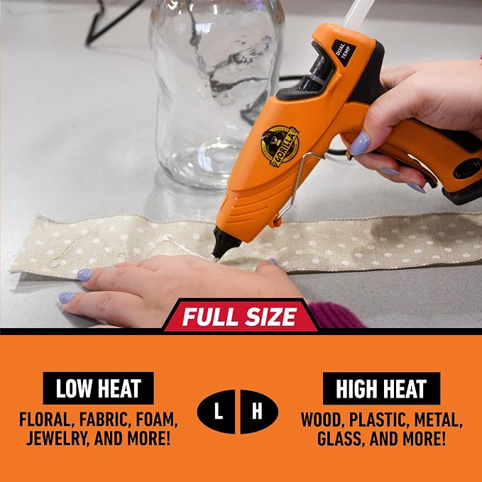 Gorilla Hot Glue Gun Kit, Dual Temp, Includes 45 Sticks