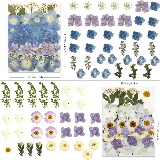 LUXEEASE 140P Hydrangea Dried Pressed Flowers
