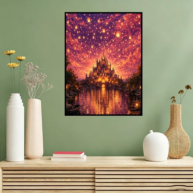 Benjenes Castle Diamond Art Kits for Adults Fantasy Diamond Painting Kits