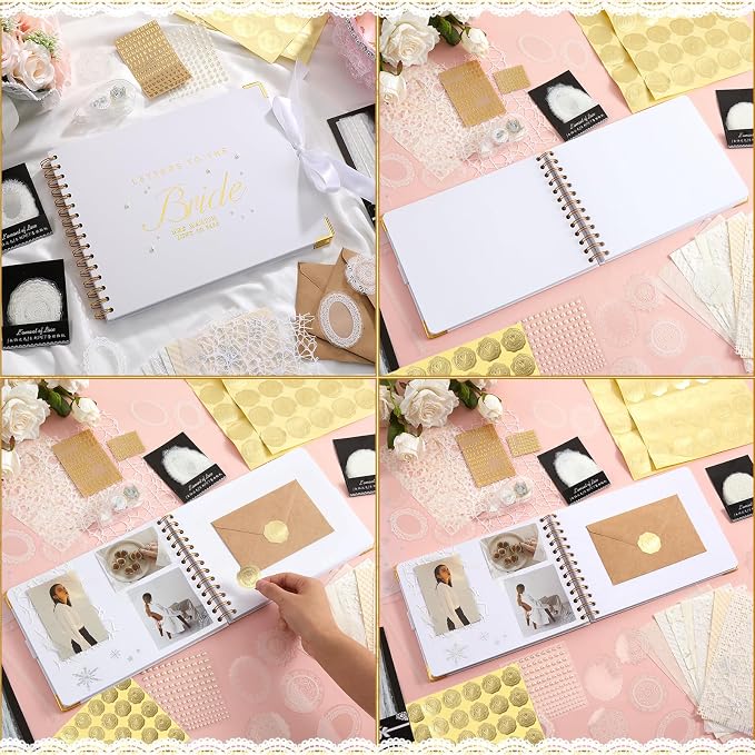 Letters to Bride Scrapbook,10.5 X 8.25 Inch,Classic,White
