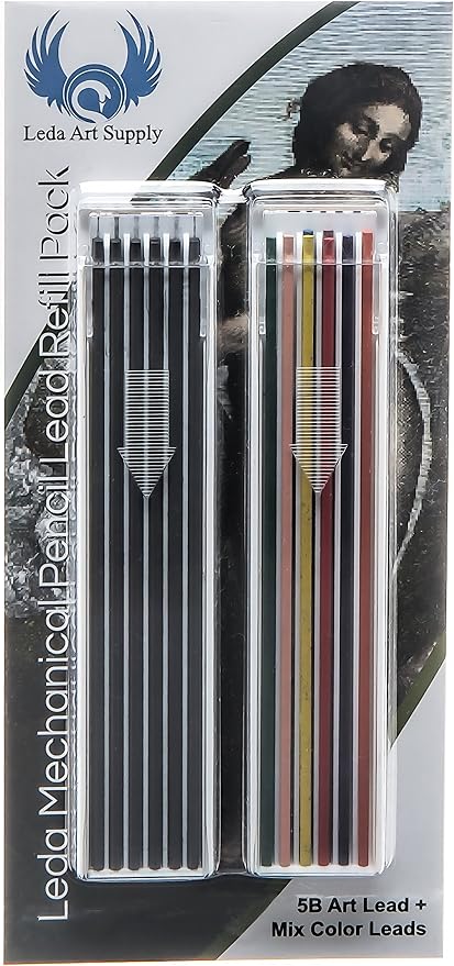 Leda Art 2mm Mechanical Pencil, Drafting Pencils for Drawing, Multicolor