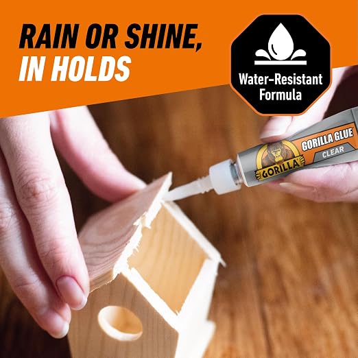 Gorilla Clear Glue, All Purpose, Polyurethane, Four 3 g Tubes