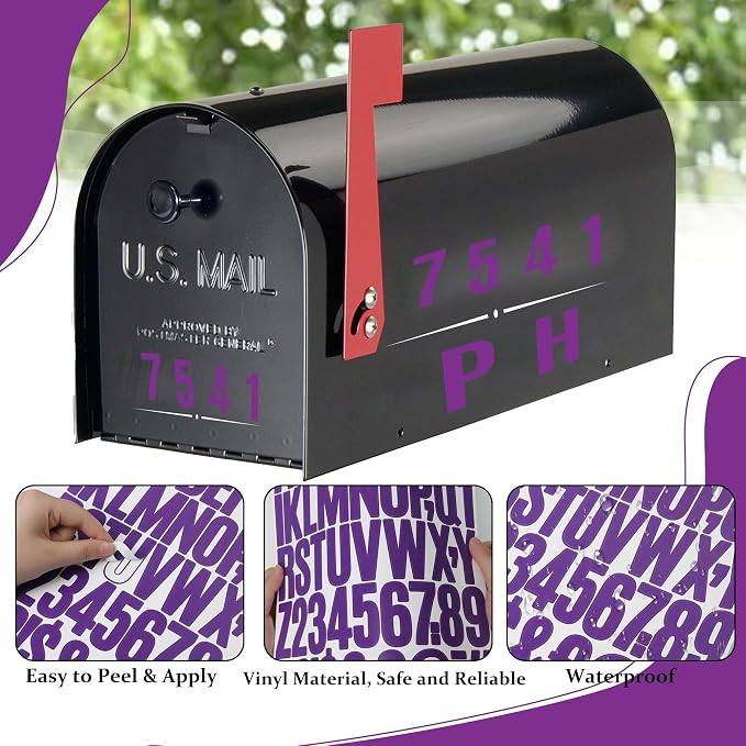 Letter Stickers 30 Sheets 1500 PCS Large 2 Inch Alphabet Stickers, Purple