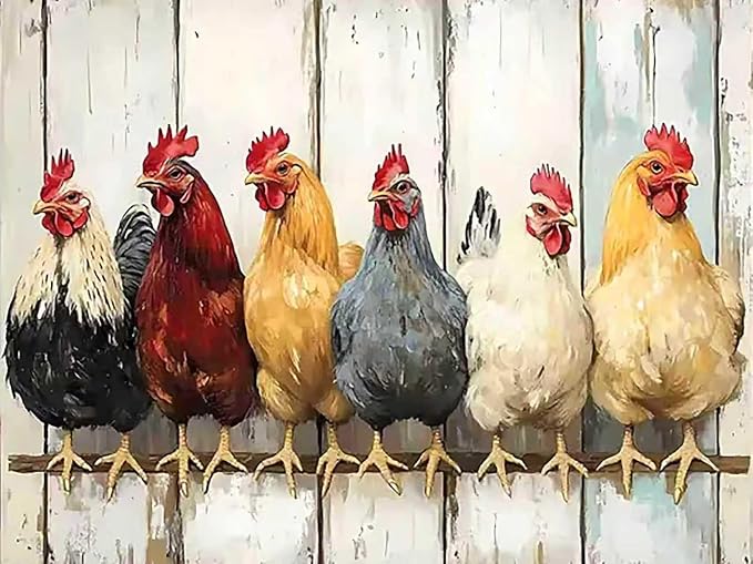 mrpwnle Diamond Art Kits for Adults Chicken Diamond Painting Kits