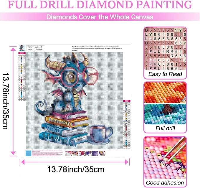XUCNWL Dragon Diamond Art Kits for Adults,Diamond Painting for Beginners