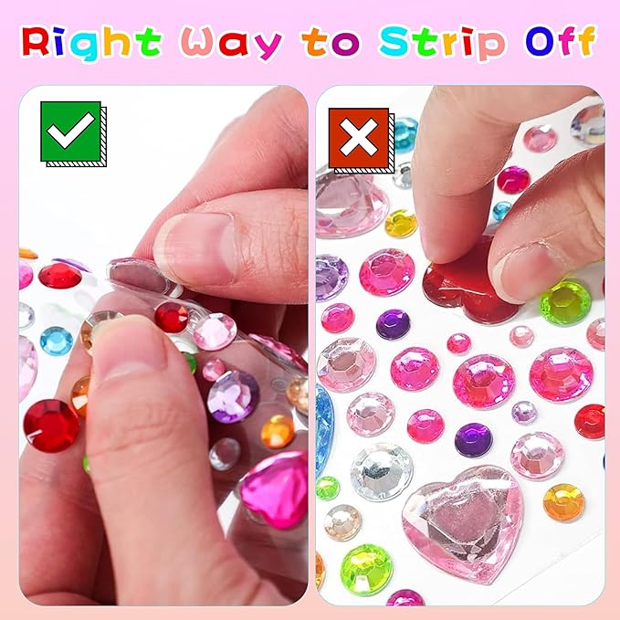 3528 PCS Gem Stickers - Self Adhesive Scrapbook Supplies | Rhinestones for Crafts Supplies,Small Earrings Face Nail Jewels for Kids - Face Gems Body Glitter Hair Jewelry for Women School Halloween