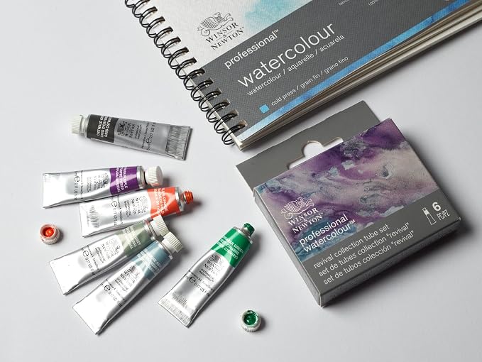Winsor & Newton Professional Watercolour, Revival, 6x5ml Tubes Set | 6x5ml Tubes, Unrivalled Transparency, Single Pigment Vibrant Colors, Archival Permanence, Heritage Brand, Finest Pigments