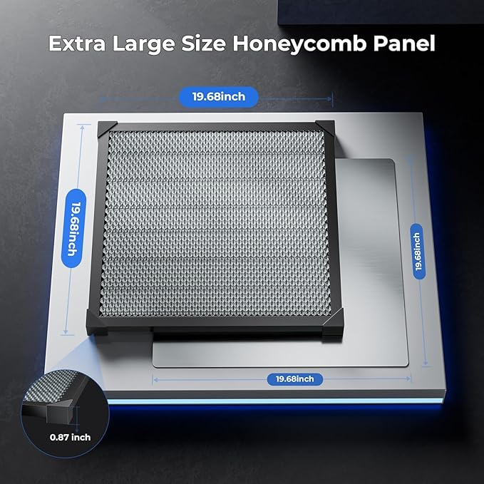 Honeycomb Laser Bed 500×500mm Honeycomb Working Panel for Heat Dissipation and Desktop-Protecting, Honeycomb Working Table with Aluminum Panel for Most Laser Cutter