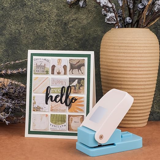 Square Hole Punch | 1 inch Square Punches | Portable Manual Squares Stamp Crafts Paper Puncher | Lever Action Craft Punch for Paper Crafting Scrapbooking Card Making Arts Supplies Scrapbook Decor