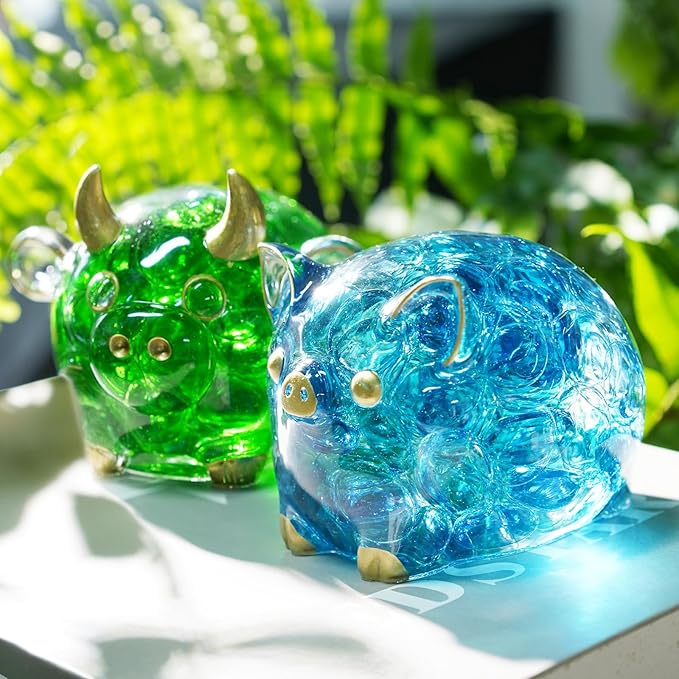 LET’S RESIN Animal Resin Molds, Cute Pig and Cow Figurine Silicone Molds for Epoxy Resin, Large 3D Round Resina Molds for Flowers Preservation, Resina Crafts, Home Desk Decor & Gifts for Animal Lovers