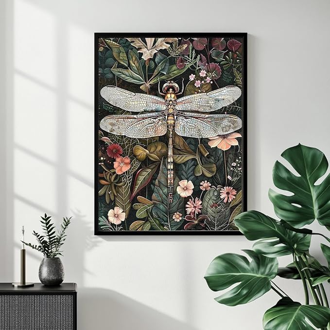 Dragonfly Paint by Numbers Kit for Adults, 16x20 inch | DIY Painting Kits Crafts for Adults, Relieve Stress, Gift, Home Wall Decor