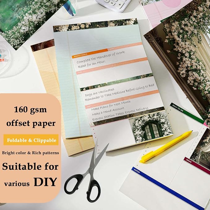 24 Sheets 6"x6" Scrapbook Paper Single-Sided Pattern Decorative Paper
