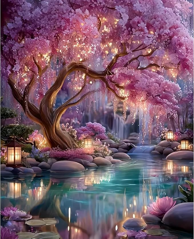 Dream Tree Paint by Numbers Kits for Adults,Paint by Number Adult 16x20inch | Include All Drawing Tools,The Numbers are Clear and Easy to Read,Tree Paint by Numbers for Adults Wall Decor and Gifts