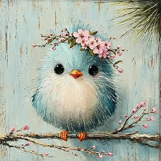 BYGFHLYW Bird Cherry Blossom Paint by Numbers Kit for Adults Canvas | Animal Easy Adult Paint by Number Kits On Canvas, DIY Acrylic Oil Painting Kits for Home Wall Decor 16x16Inch