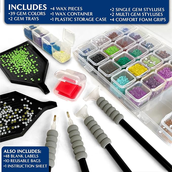 ArtSkills Diamond Painting Kit Framed Canvas Diamond Art - Northern Lights