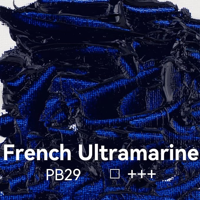 PHOENIX French Ultramarine Oil Paint - 200ml / 6.75 Fl oz | Single Large Tube, Artist Quality, Oil Based, For Professionals