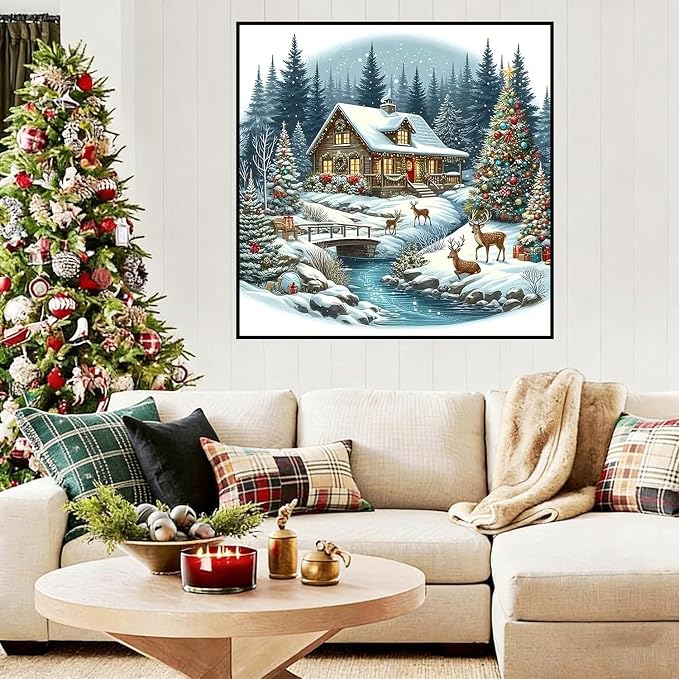 Lophomie Christmas Diamond Art Kits for Adults, 5D Diamond Painting Kits