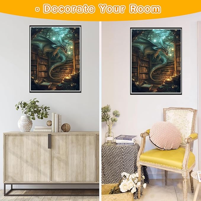 Dragon Diamond Art Kits for Adults,5D Tree of Life Full Square Drill Diamond Painting Kits for Adults Beginners,DIY Diamond Painting Gem Art Kits for Gift Home Wall Decor 12x16inch