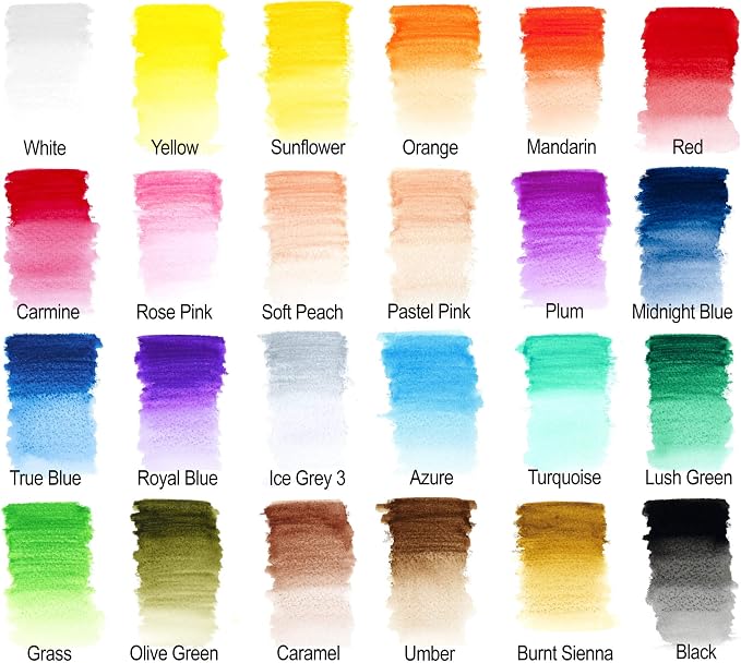 Winsor & Newton Studio Collection, Watercolor Pencils, Set of 24 | Highly pigmented, Wax-Based, Can be Used Wet/Dry, Add Water & Brush to Create Painterly Effects, Break-Resistant Points.