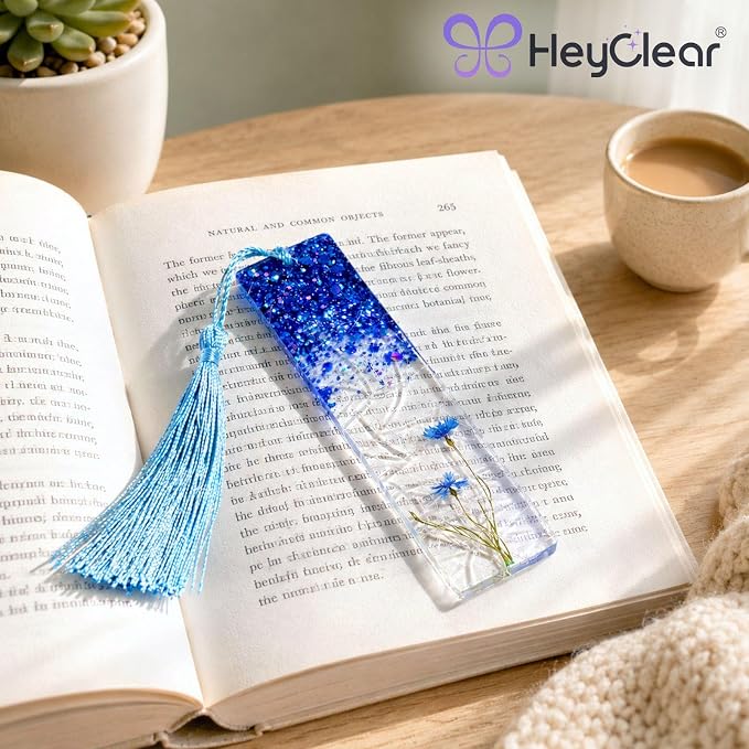 Bookmarks Resin Silicone Molds Kit with 2 Stickers, 20 Pcs Bookmark Tassels | Set of 3 Epoxy Resin Bookmark Molds Casting Molds for DIY book mark Craft Making