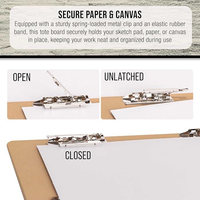 U.S. Art Supply 23" x 26" Artist Sketch Tote Board - Lightweight Hardboard