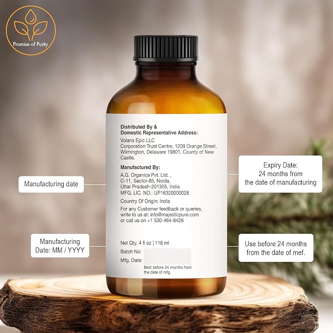 Majestic Pure Essential Oil with Glass Dropper - 100% Pure and Natural - Essential Oils for Diffuser, Aromatherapy, Soap and Candle Making, Cedarwood Essential Oil, Cedarwood Oil, 4 Fl Oz (Pack of 2)
