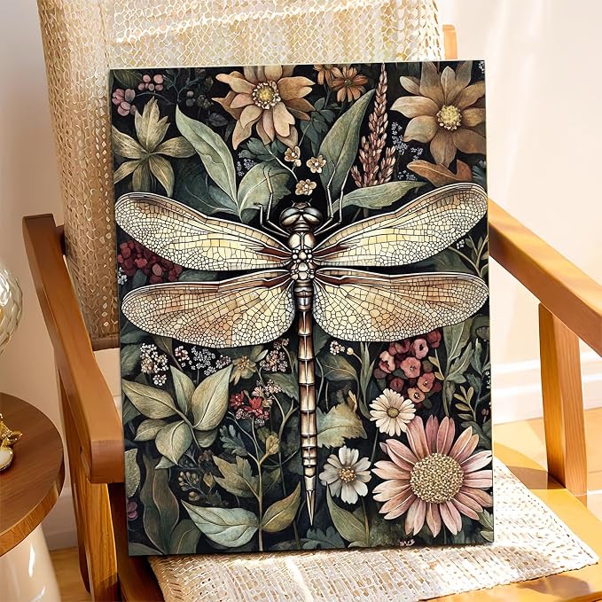 XTCIXAL Paint by Numbers Kit for Adults, Dragonfly, 16X20 Inch | DIY Paint by Number for Adults Beginner, High-Definition Color Canvas, Stress Relief, Home Wall Decor, Gifts, Unframed