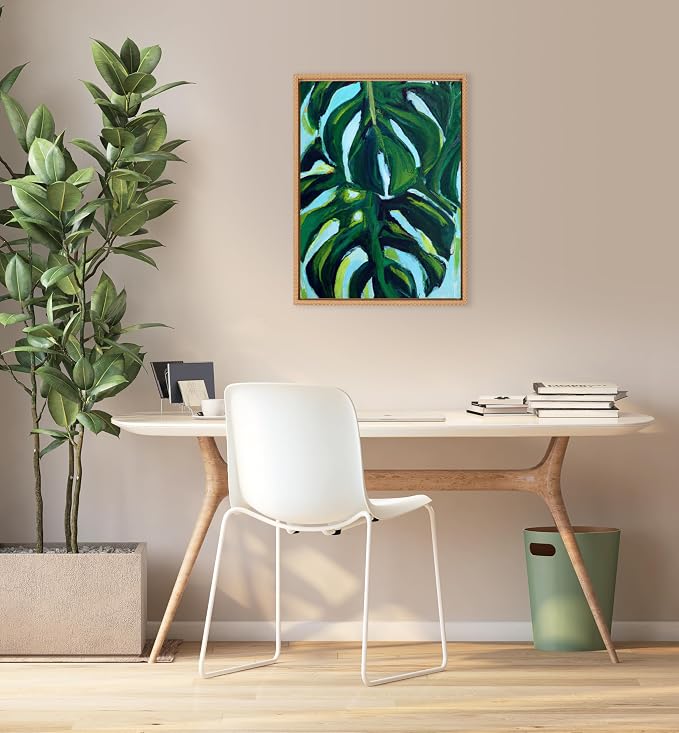 Kate and Laurel Sylvie Blank Framed Canvas Wall Art, 18x24 Natural Beaded, Vintage Modern Empty Canvas for Paint-Your-Own Art, Ready to Paint Premium Canvas Already Framed
