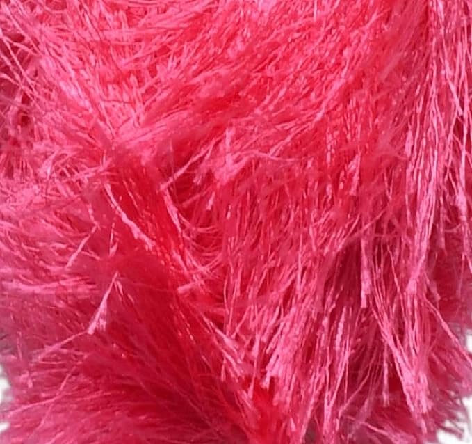 Eyelash Fun Fur Yarn Premium 100% Polyester 164 Yds (150 Mt), 3.53 Oz (100 Gr) Colorful Crochet Yarn Dıy Hand Knitting. (Candy Pink, 1 Skein)