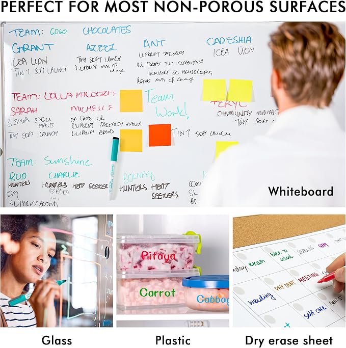 Shuttle Art 20 Pack Dry Erase Markers 17 Colors Plus 3 Black Fine Tip