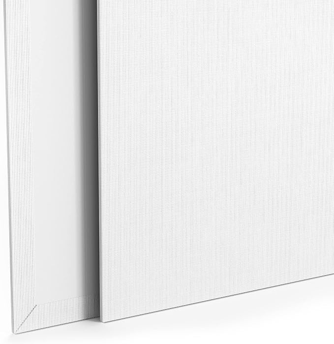 GOTIDEAL Canvases for Painting, 12x12 inch of 12 Pack, 100% Cotton | Professional Primed White Blank Flat Canvas Panels, Artist Canvas Boards for Acrylics Painting, Oil Watercolor Tempera