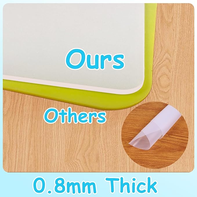 Large Clear Silicone Craft Mats: 13"W x 18"L Heat Resistant Non Slip