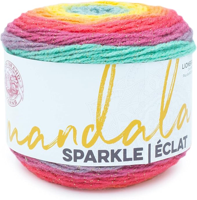 Lion Brand Yarn Mandala Sparkle Yarn, Crux, 1 Skein