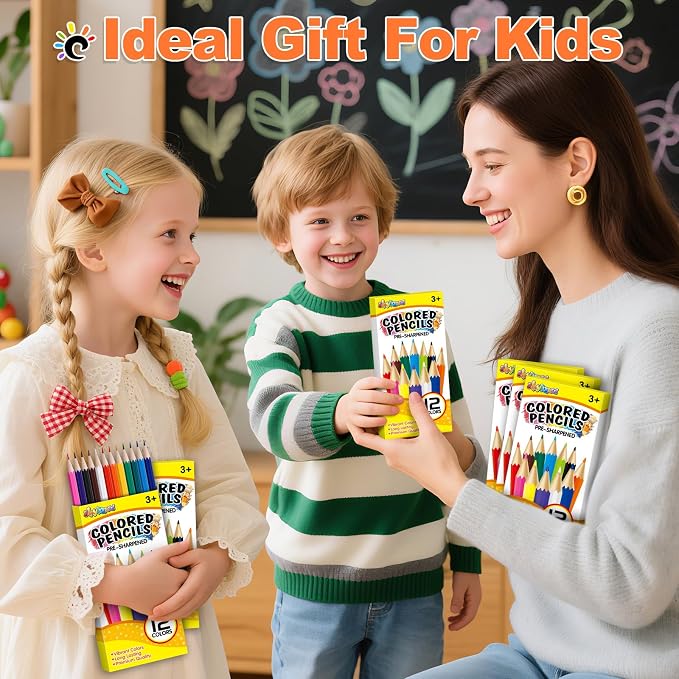 Colored Pencils Bulk 432 Count, Pre-Sharpened Color Pencils for Kids and Adults, 36 Packs Color Pencil Set 12 Colors, Bulk Art Supplies for Teachers, Back to School Supplies, Classroom Prizes