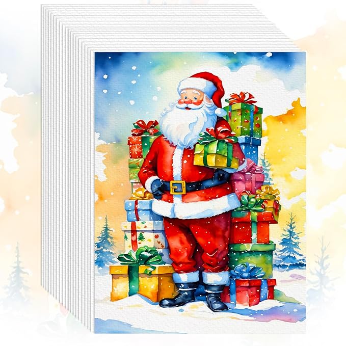 Watercolor Paper Bulk, 9"x12" White Water Color Paper, Loose Drawing Paper | 30 Sheets Cold Press Artist Sketch Easel Acrylic Painting Paper for Watercolors,Watercolor Paint Set,Christmas Birthday Gifts