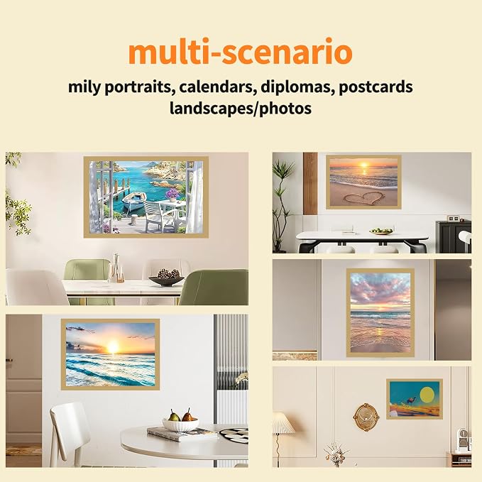 Diamond Art Frame 12x16 Inch - Diamond Frames 30x40 cm Painting Suitable for 10x14inch Picture, Diamond Frame Magnetic Self-Adhesive,Suitabble Frames Painting for Wall Window Door - 12 Pack (Gold)