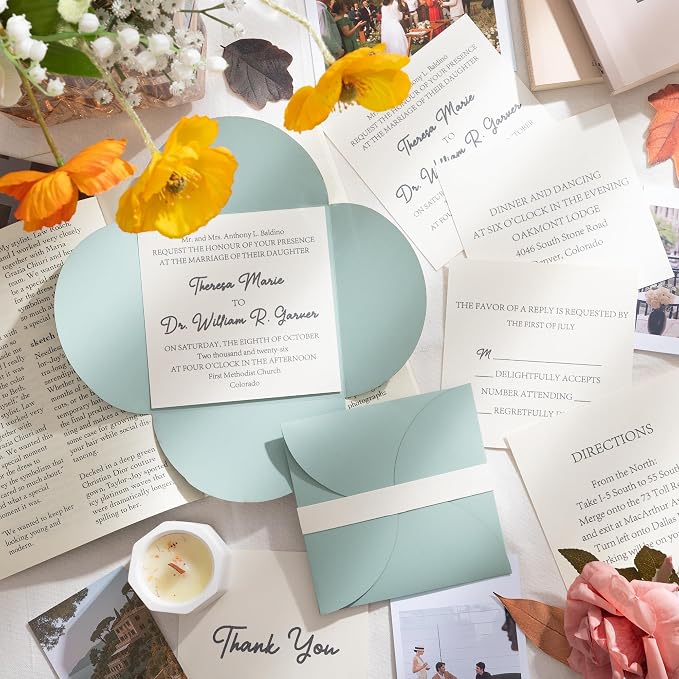 35 Sheets Aqua Blue Cardstock 8.5 x 11 Inch Boho Paper
