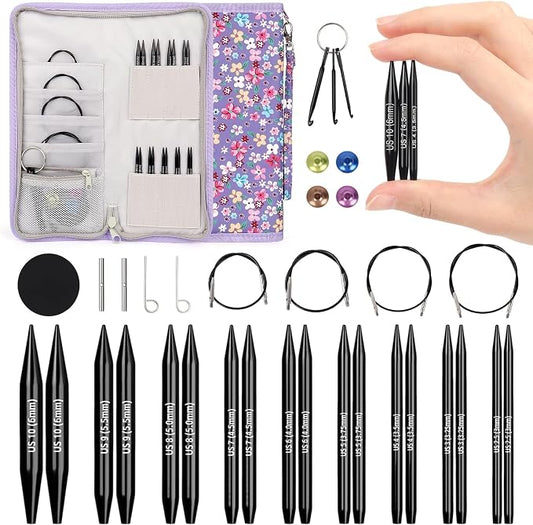 Katech Short Interchangeable Knitting Needles Set-Circular Knitting Needles