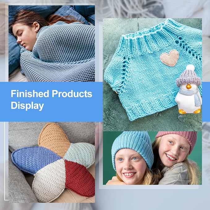 Katech Knitting Needles Set for Beginners, Complete Full Size Knit Needle | 9 Pairs Circular Knitting Needles Set and 22 Pcs Single Pointed Knitting Needle Set with Tote Bag Knitting Accessories