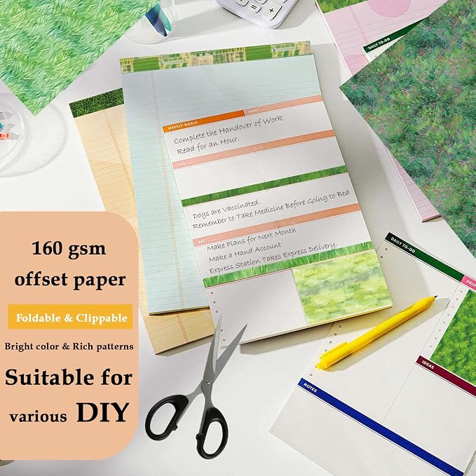 Scrapbook Paper,24 Sheets 6"x 6" Single-Sided Pattern Decorative Cardstock