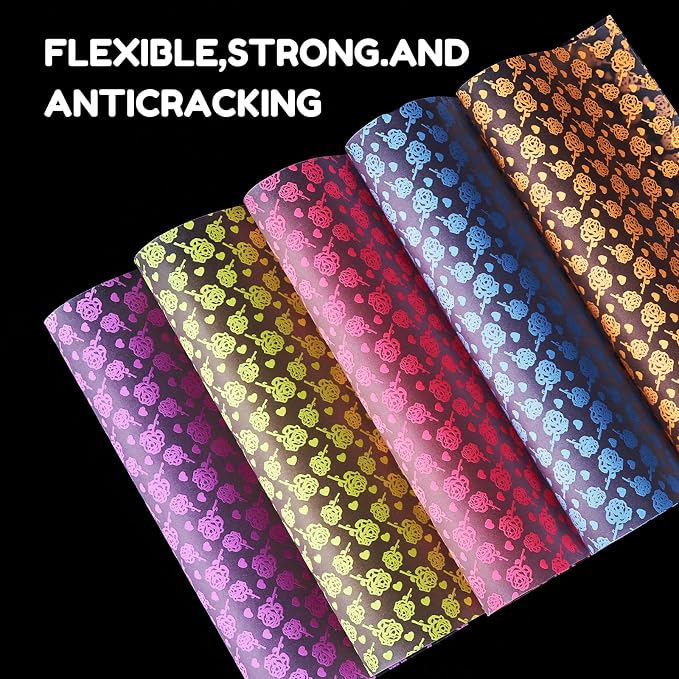 JoyCat Floral Glow in the Dark Origami Paper, 50 Sheets, 6x6 Inch | Five rose garden designs charge under light and glow in the dark for flowers, night decor, gifts and magical paper crafts.