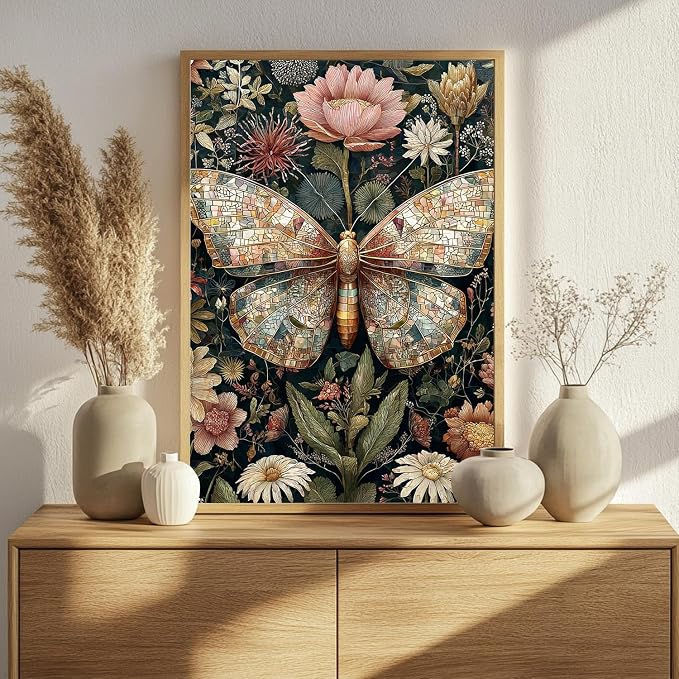 Butterfly Paint by Numbers Kit for Adults, 16x20 inch | DIY Painting Kits Crafts for Adults, Relieve Stress, Gift, Home Wall Decor