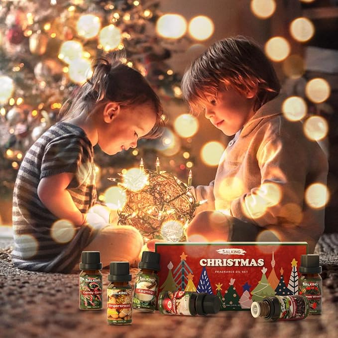 SALKING Christmas Fragrance Oils, Essential Oils Set for Diffuser for Home
