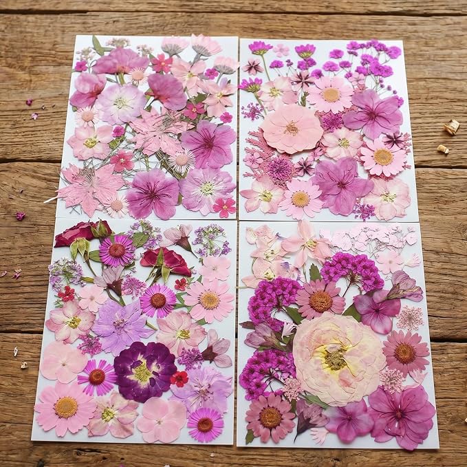 100PCS Natural Dried Pressed Flowers Leaves for Resin Molds Crafts