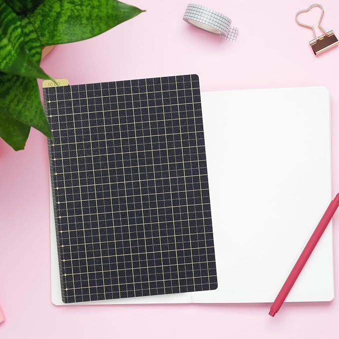 Thenshop 5 Pack A5 Yellow Pencil Board Reusable Notebook Accessory, Flexibility Layout Grids Board with Ruler Scale