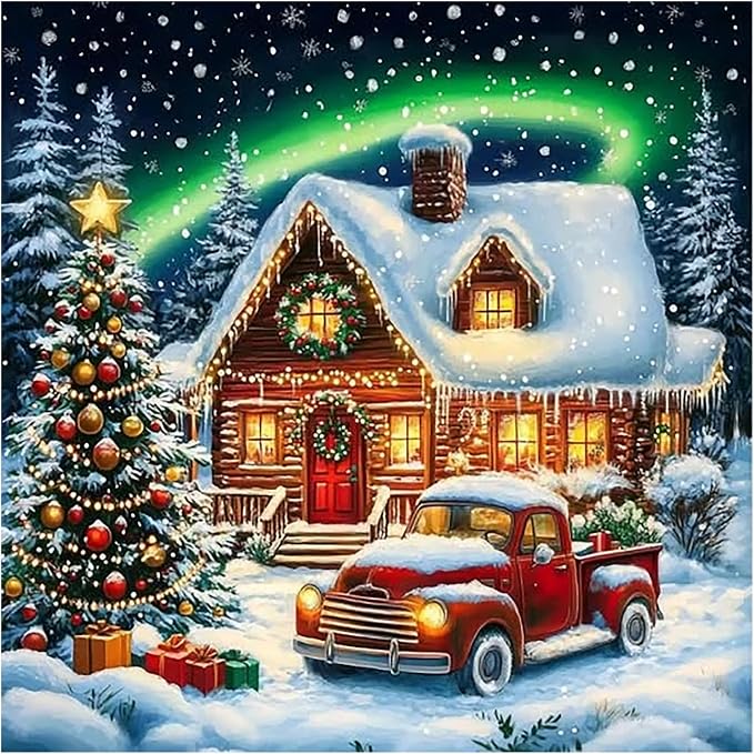 Lophomie Christmas Diamond Art Kits for Adults, 5D Diamond Painting Kits